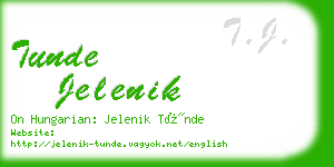 tunde jelenik business card